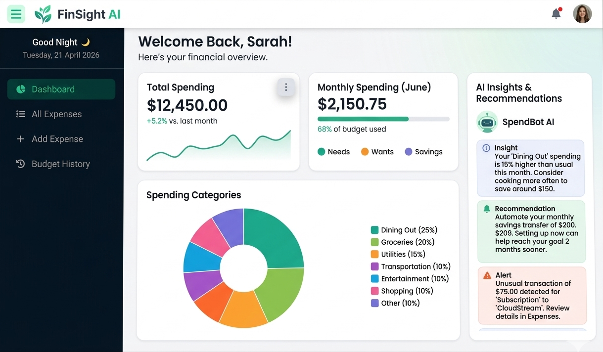 FinSight AI Dashboard